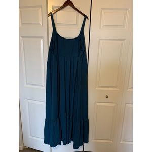 NWT, Torrid, Teal Tiered Maxi Dress, Size 6